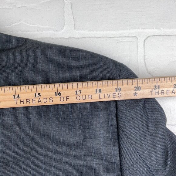 Pierre Cardin‎ Suit Men 42R 34Wx29L Gray Blue Stripe Wool South Africa Classic - Picture 11 of 16